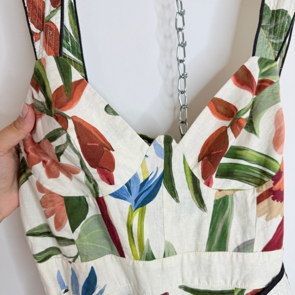 FARM Rio Tropical Print Jumpsuit - Green and Red - Picture 5 of 7